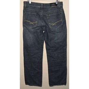 Baileys Pt Jeans Mens 32x30 Blue Dark‎ Wash Whiskered Thick Stitch Y2K Black
